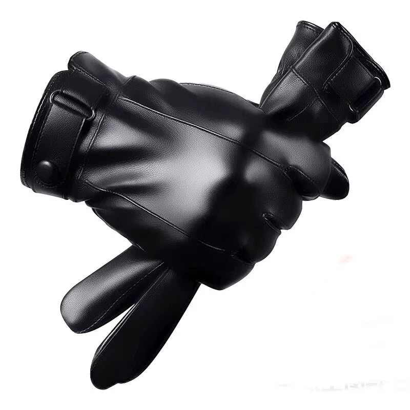 Winter Cycling Gloves Men'S Motorcycle Winter Outdoor Waterproof and Cold Protection Pile Thick Riding Electric Car Warm Gloves