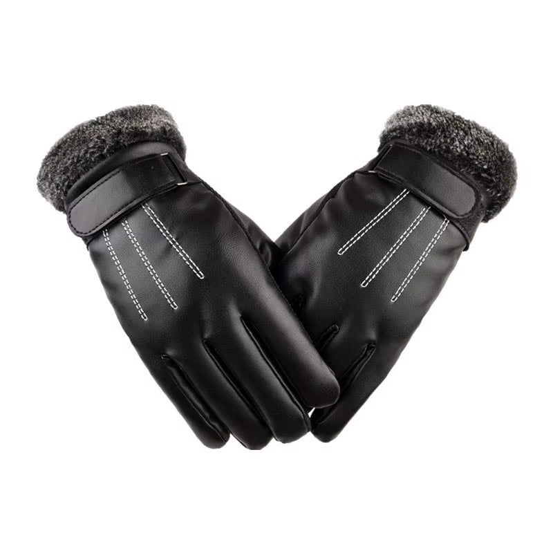 Winter Cycling Gloves Men'S Motorcycle Winter Outdoor Waterproof and Cold Protection Pile Thick Riding Electric Car Warm Gloves