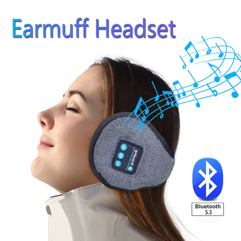 Wireless Ear Muffs Bluetooth Headphones Earmuffs Winter Earplug Casual Cap Sports Riding Warmer Earmuff Men Women Music Earphone