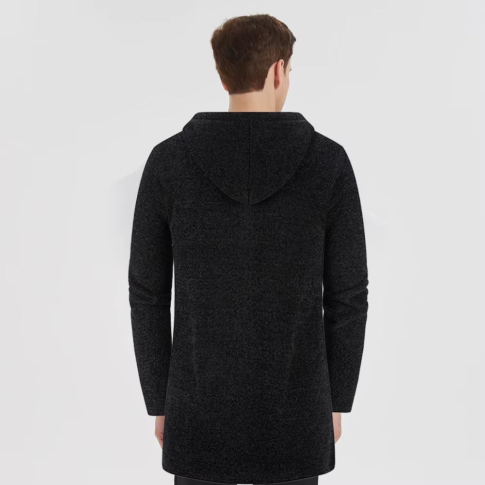 Men Casual Winter Jacket with Adjustable Drawstring and Pocket Design for Winter Shopping Dating Party