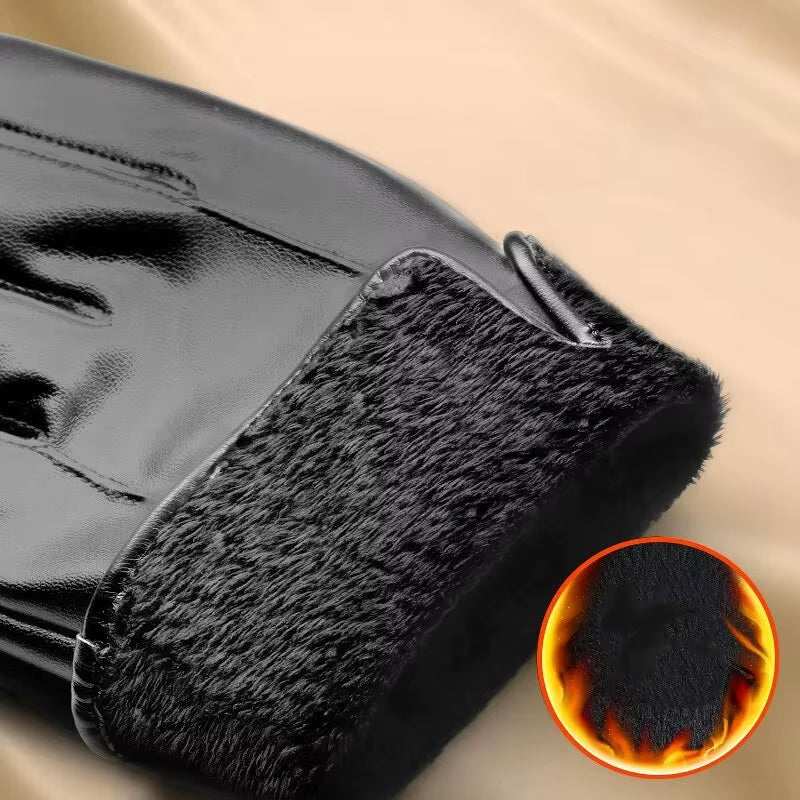 Winter Cycling Gloves Men'S Motorcycle Winter Outdoor Waterproof and Cold Protection Pile Thick Riding Electric Car Warm Gloves