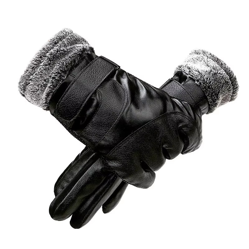 Winter Cycling Gloves Men'S Motorcycle Winter Outdoor Waterproof and Cold Protection Pile Thick Riding Electric Car Warm Gloves
