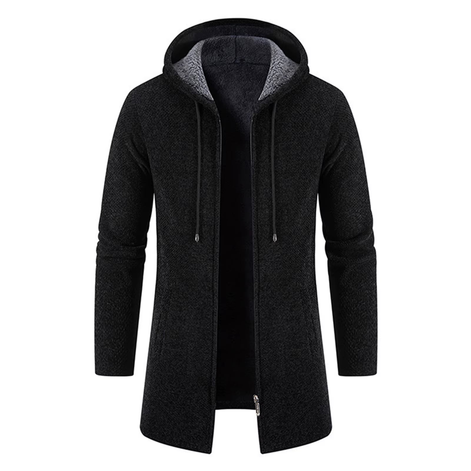 Men Casual Winter Jacket with Adjustable Drawstring and Pocket Design for Winter Shopping Dating Party