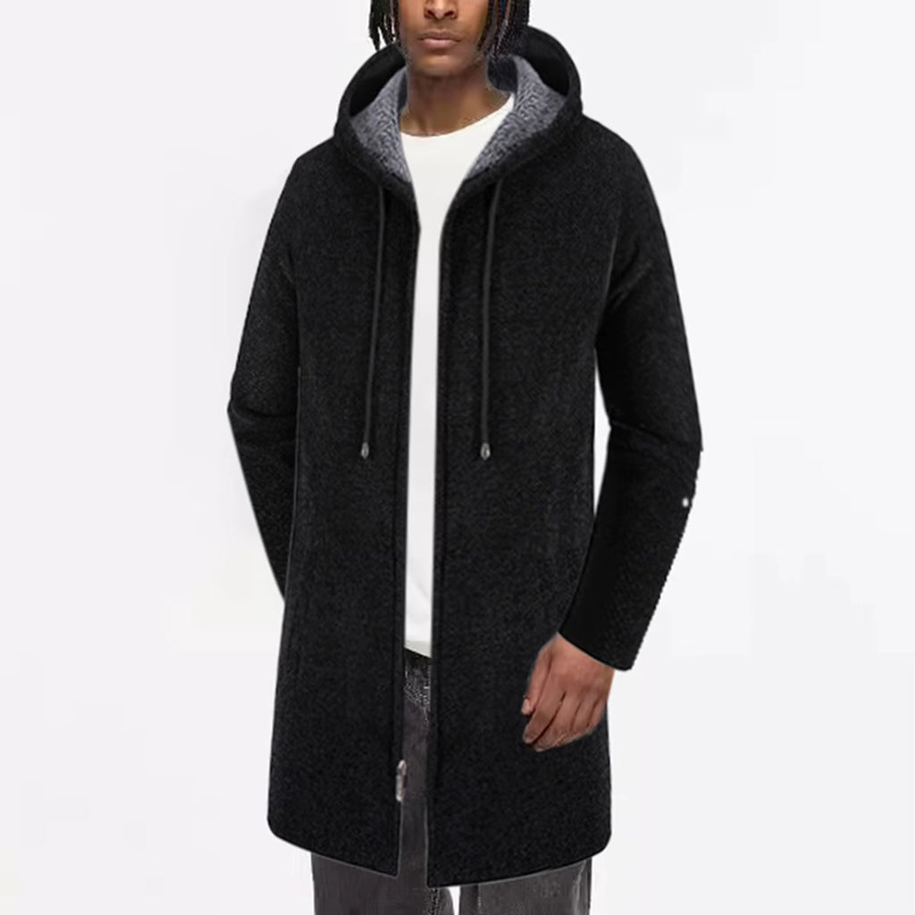 Men Casual Winter Jacket with Adjustable Drawstring and Pocket Design for Winter Shopping Dating Party