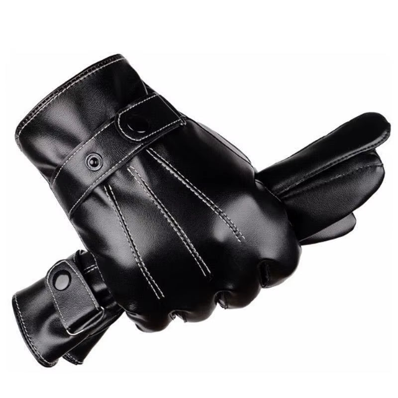 Winter Cycling Gloves Men'S Motorcycle Winter Outdoor Waterproof and Cold Protection Pile Thick Riding Electric Car Warm Gloves
