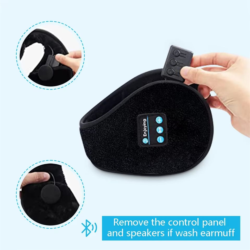 Wireless Ear Muffs Bluetooth Headphones Earmuffs Winter Earplug Casual Cap Sports Riding Warmer Earmuff Men Women Music Earphone