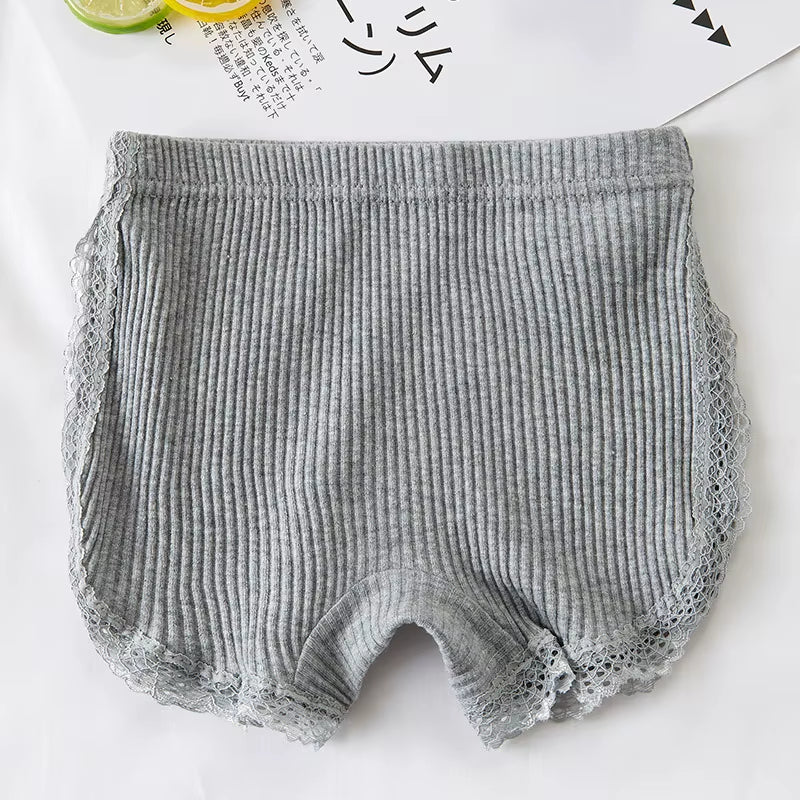 Kids Girls Underwear Cotton Solid Color Lace Underwear for Baby Summer Dress Underwear Pants Children'S Safety Underwear Shorts