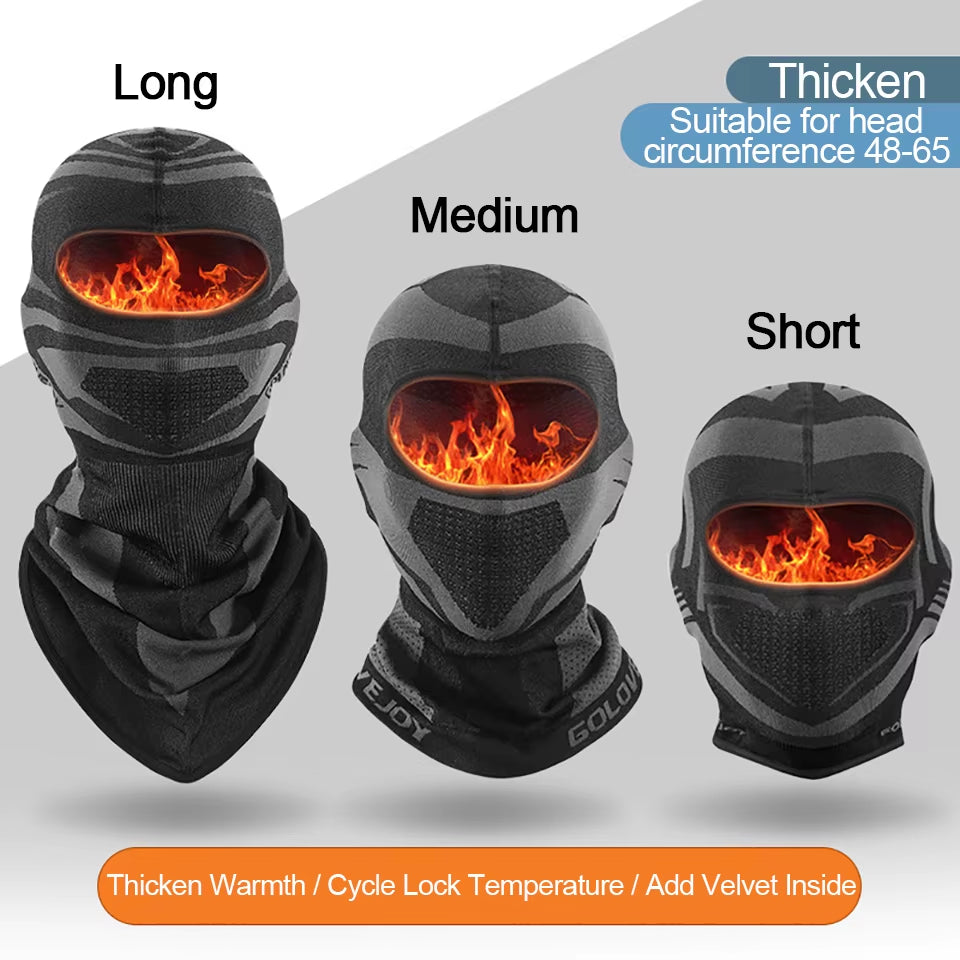 Kokossi Thermal Motorcycle Winter Warm Riding Face Mask Windproof Head Cover Balaclava Ski Bicycle Cycling Coldproof Headwear