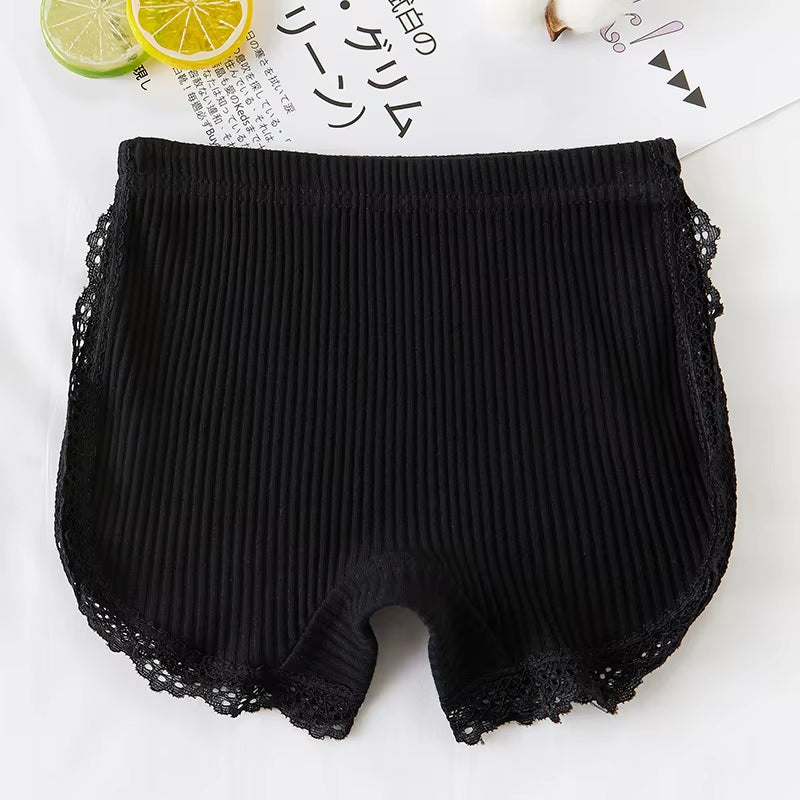 Kids Girls Underwear Cotton Solid Color Lace Underwear for Baby Summer Dress Underwear Pants Children'S Safety Underwear Shorts
