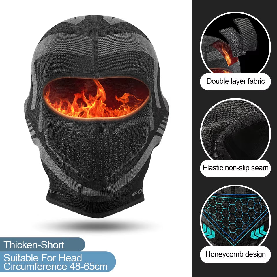 Kokossi Thermal Motorcycle Winter Warm Riding Face Mask Windproof Head Cover Balaclava Ski Bicycle Cycling Coldproof Headwear